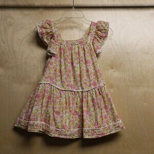 Sigrid Olsen Kids Pink Floral Lace Trim Dress Girls Sz 6